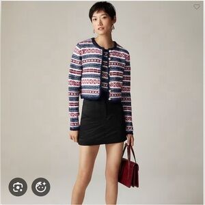 J. Crew Fair Isle Lady Jacket - wool blend, sized L